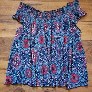 Mossimo Supply Co. Tops - Off the shoulder blue top Mossimo Supply Co. Tops - Off the shoulder blue top